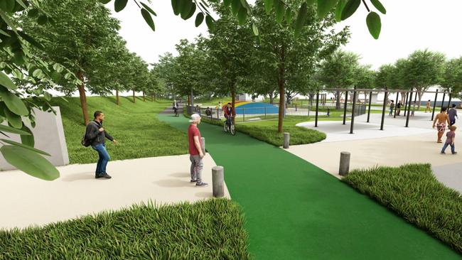 Plans for a cyclist only pathway at the Broadwater Parklands on the Gold Coast.