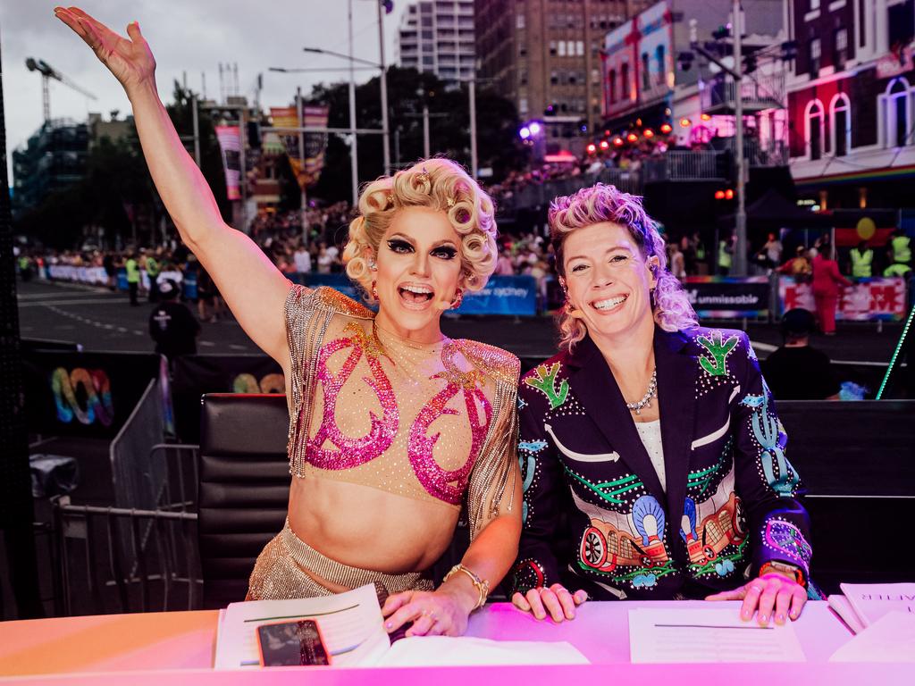 Mardi Gras hosts Courtney Act and Mon Schafter