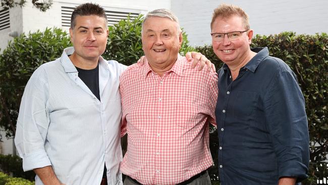 Arthur Laundy (middle) with his sons Stuart and Craig. Picture: Richard Dobson