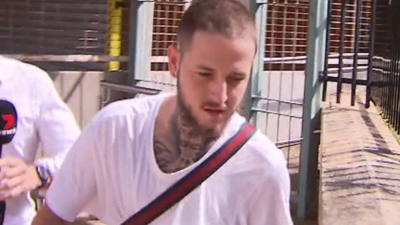 Brendan Jarrett leaves court in Southport. Picture: 9News.