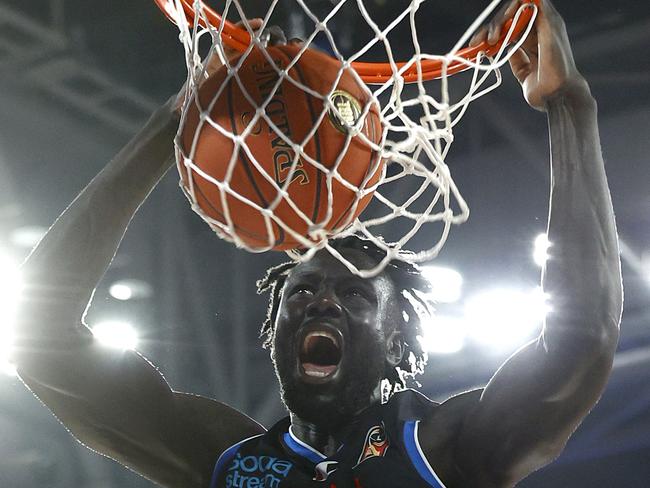 Slammin’ jammin’ Jo Lual-Acuil Jr has departed Melbourne United after a three-year run. Picture: Getty Images