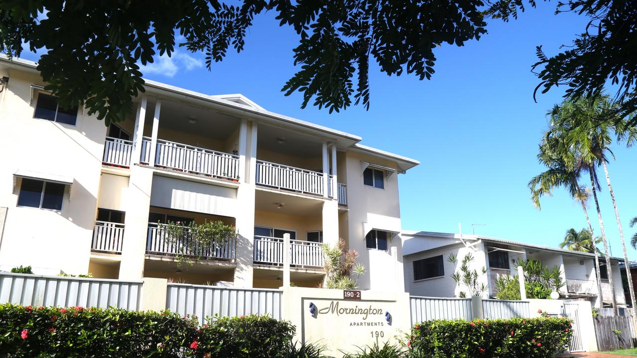 The landlord at a Cairns apartment block address listed on a package allegedly containing 3.15g of meth says accused dad Troy Smith lived in the building. Picture: Peter Carruthers