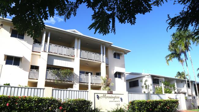 The landlord at a Cairns apartment block address listed on a package allegedly containing 3.15g of meth says accused dad Troy Smith lived in the building. Picture: Peter Carruthers