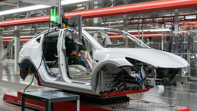 Tesla is starting to see some raw material prices come down. Picture: AFP