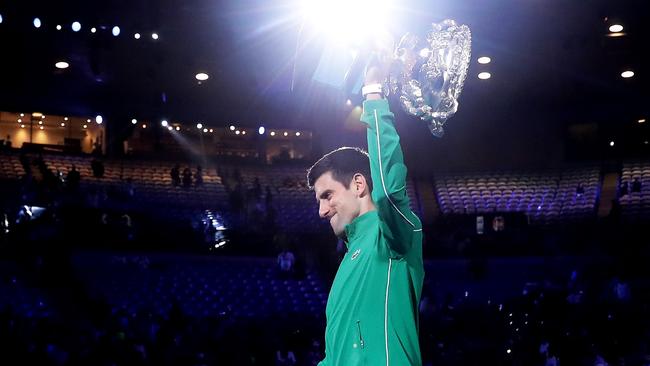 Eight-time Australian Open champion Novak Djokovic could be among the stars to play an exhibition in Adelaide prior to the delayed start to the tour swing in Melbourne. (Picture: Getty Images.