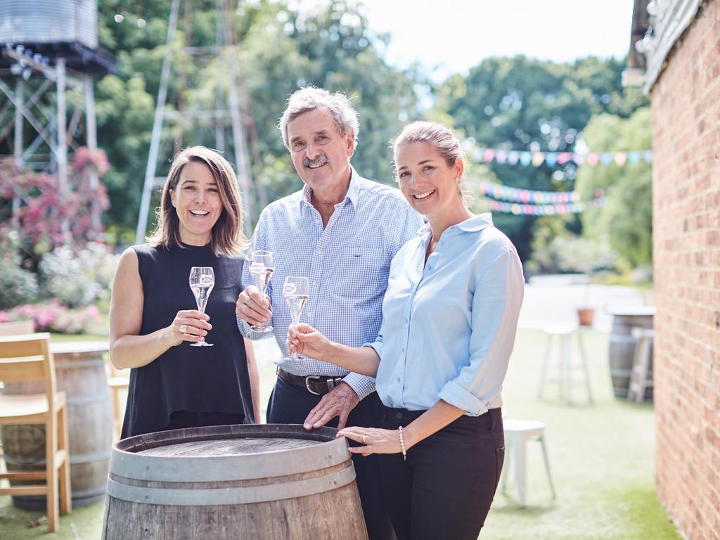 Executive Director of Brown Brothers, Ross Brown,  with daughters Caroline and Katherine  at the Milawa cellar door. For The Weekly Times Celebrate Victoria feature.