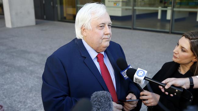 The five judges who heard Clive Palmer’s challenge produced four judgments on Wednesday that run to a total of 105 pages. Picture: AAP