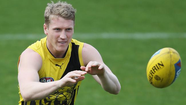 Josh Caddy is set to return for Richmond against former side Geelong. (Photo by Michael Dodge/Getty Images)