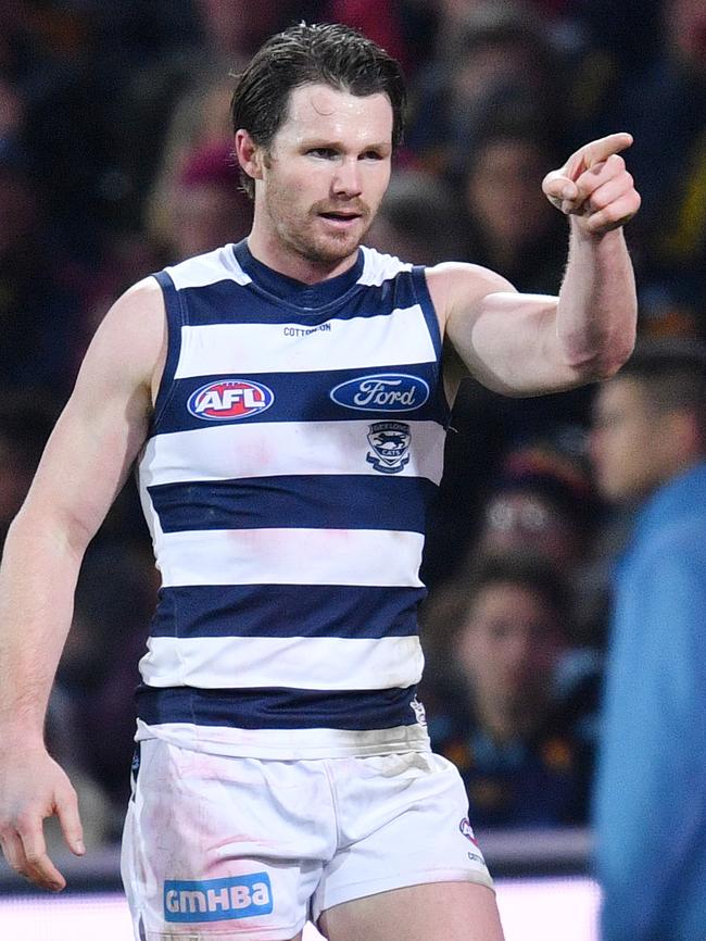 Patrick Dangerfield did his best to lead the Cats to victory. Pic: AAP