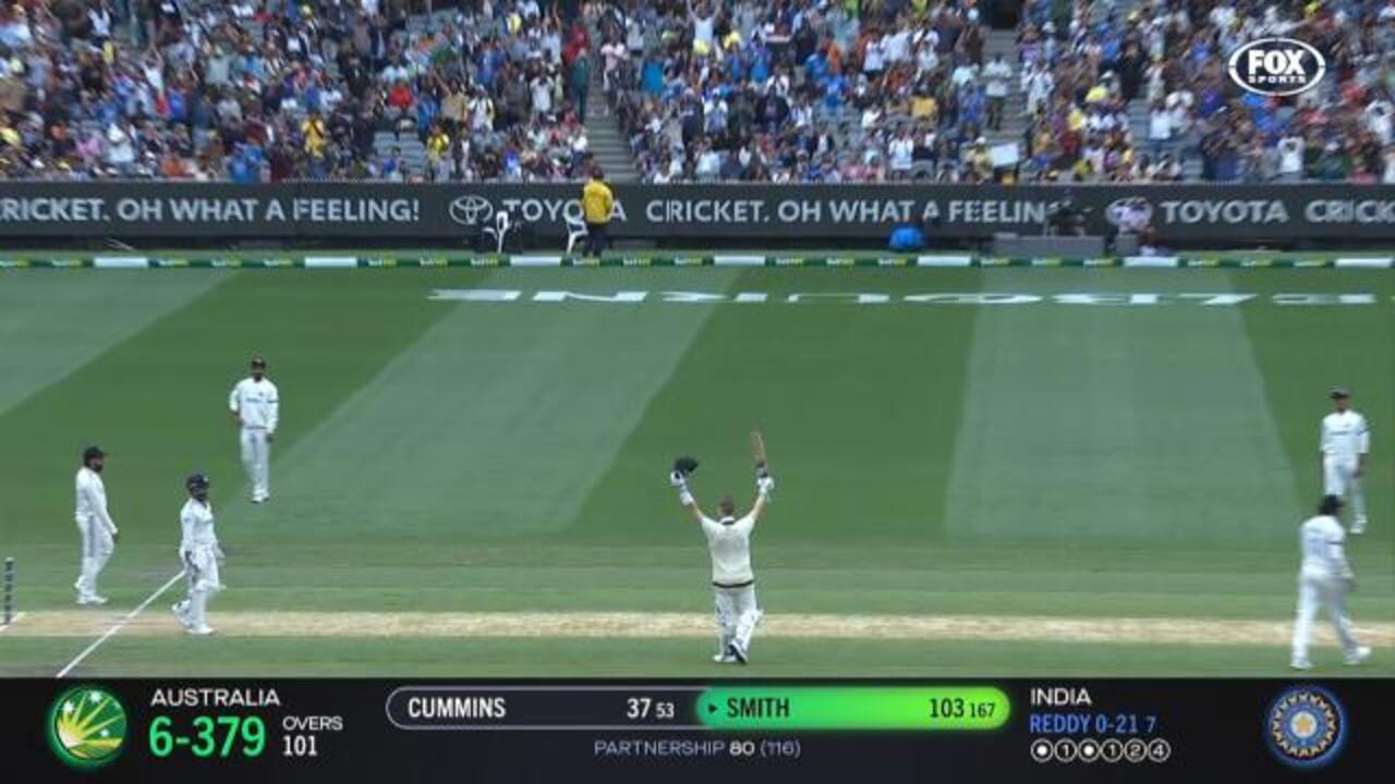 Smith's century moment at the MCG