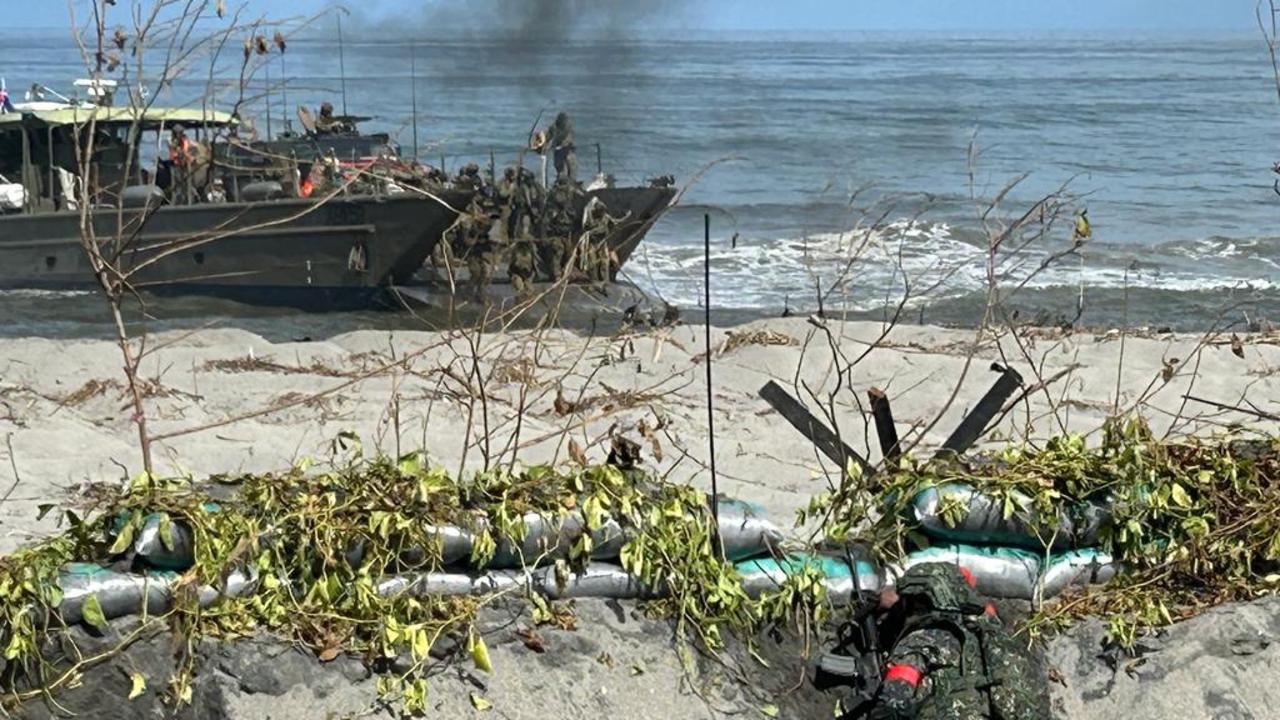 Exercise Alon saw the combined armies storm a beach off Zambales in northern Philippines, Picture: Charles Miranda