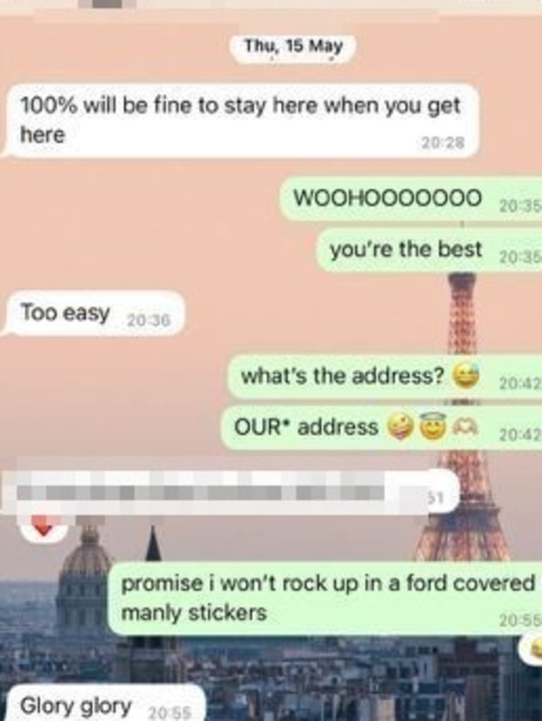 The 24-year-old and her potential housemate started messaging and negotiating some logistics Picture: Instagram