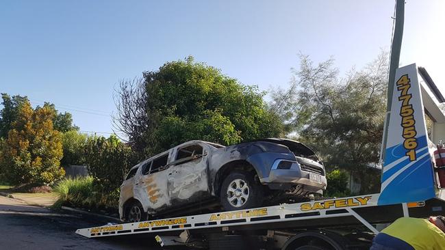 The burnt-out wrecks of stolen cars are common sightings in the city. This car was set on fire in a Pimlico street.