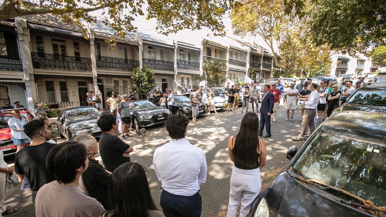Punters turn out for an auction in Sydney this month.