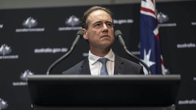 Health Minister Greg Hunt says the use of CT scans will quickly and more accurately diagnose the severity of coronavirus in patients who are having difficulty breathing. Picture: Gary Ramage