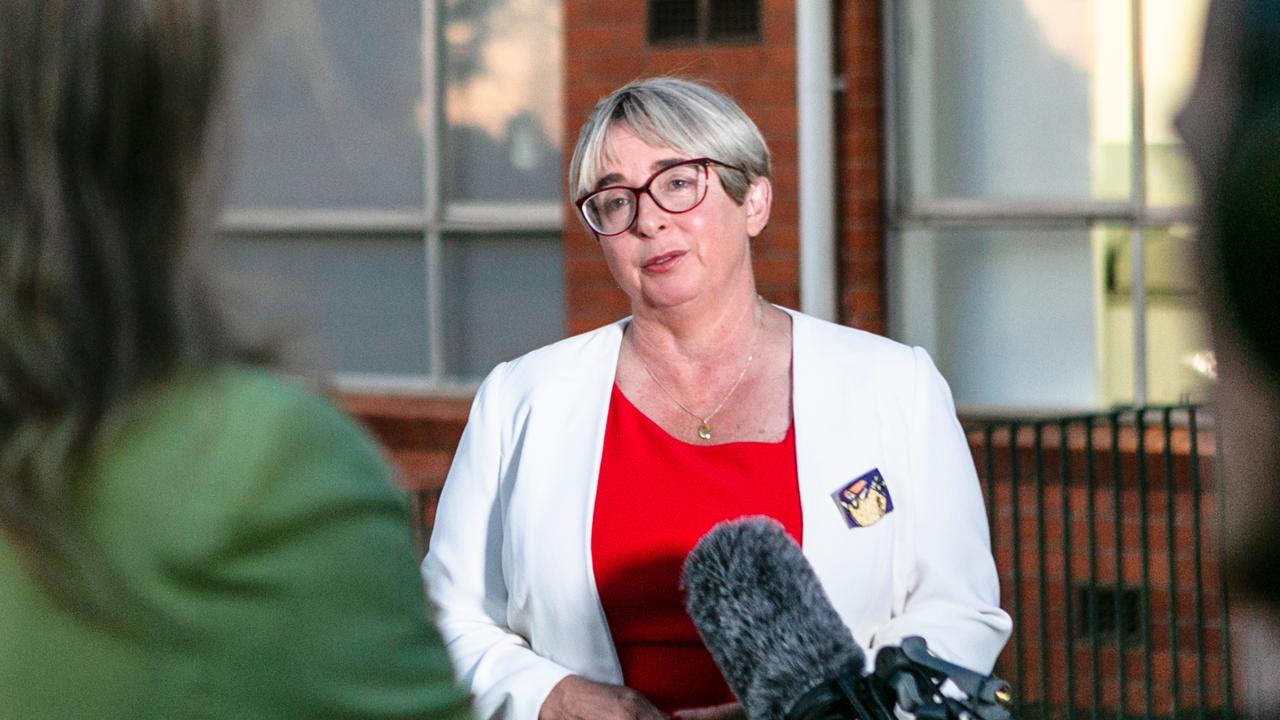 Labor member for Bass Michelle O'Byrne at the Tasmanian Labor Party event at the Invermay Bowls Club as the votes are counted in the 2024 Tasmanian State Election. Picture: Patrick Gee