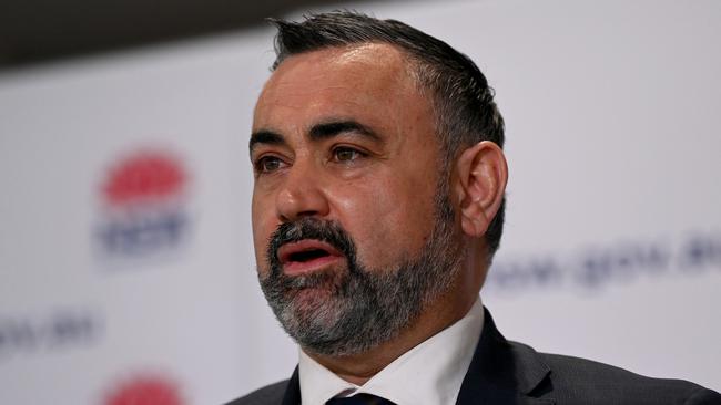 NSW Deputy Premier John Barilaro speaks to the media during a COVID-19 press conference. Picture: Getty Images