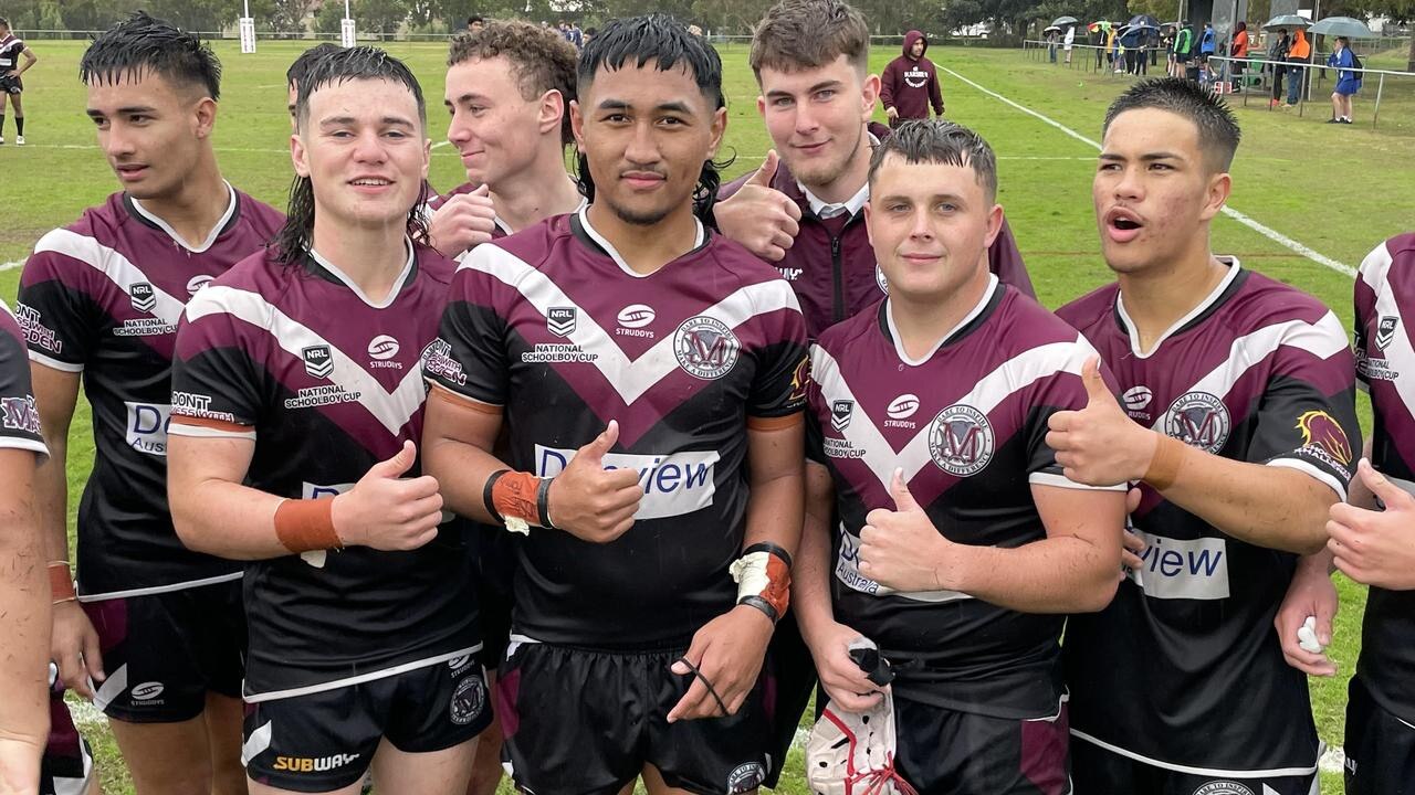 Mark Nosa, middle, with some of his Marsden SHS mates.