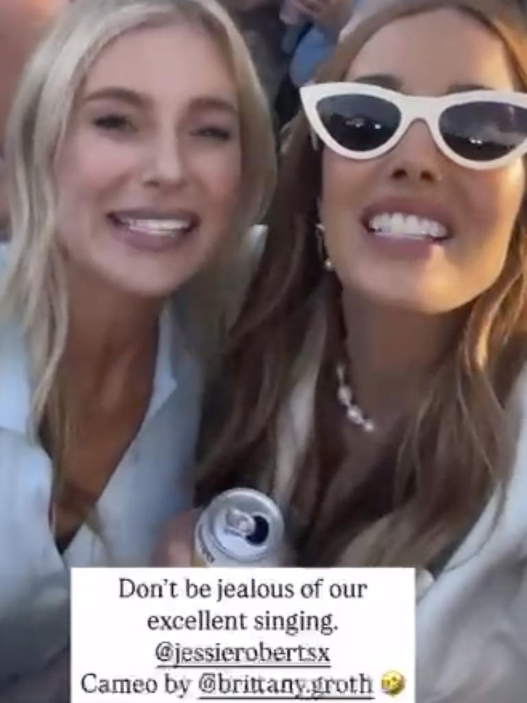 Sam Groth and his wife Brittany met up with influencer Bec Judd. Picture: Supplied