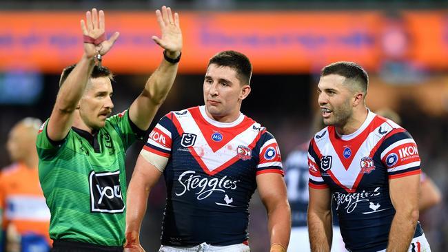 Victor Radley was sin-binned twice and reported three times. Picture: Gregg Porteous/NRL Photos