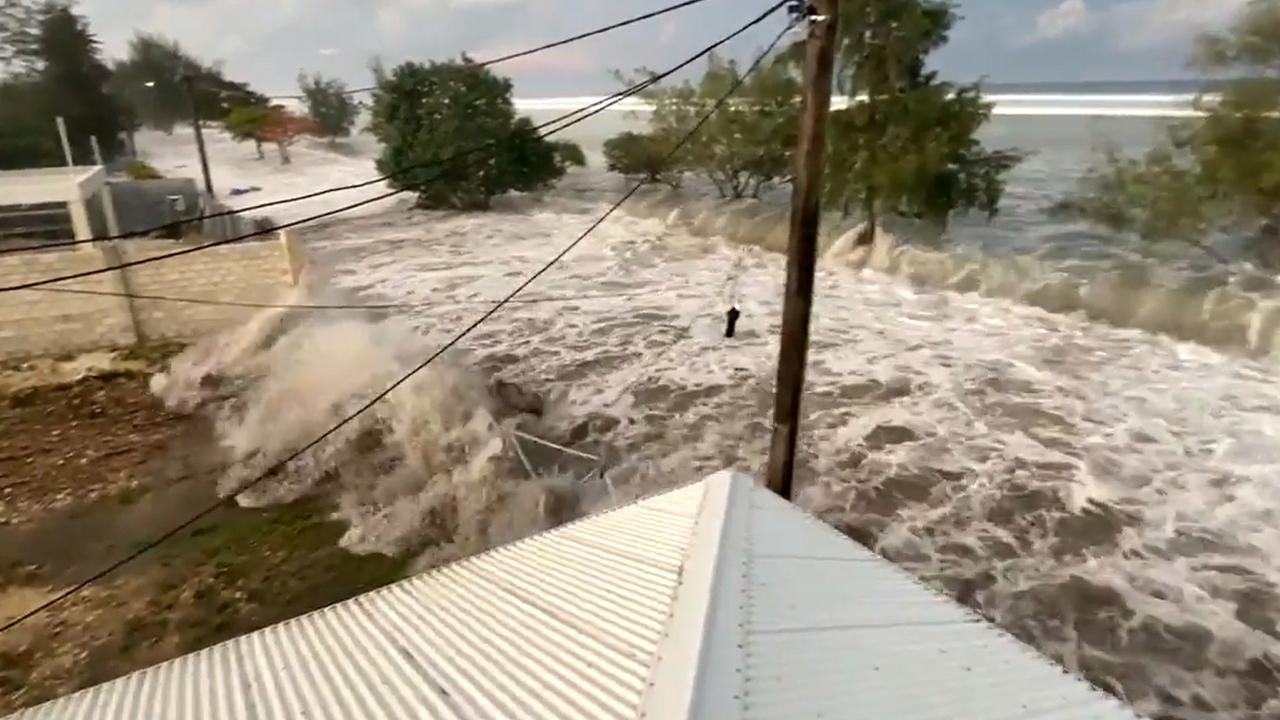 Tsunami Waves Crash Ashore In Tonga After Powerful Eruption | The ...