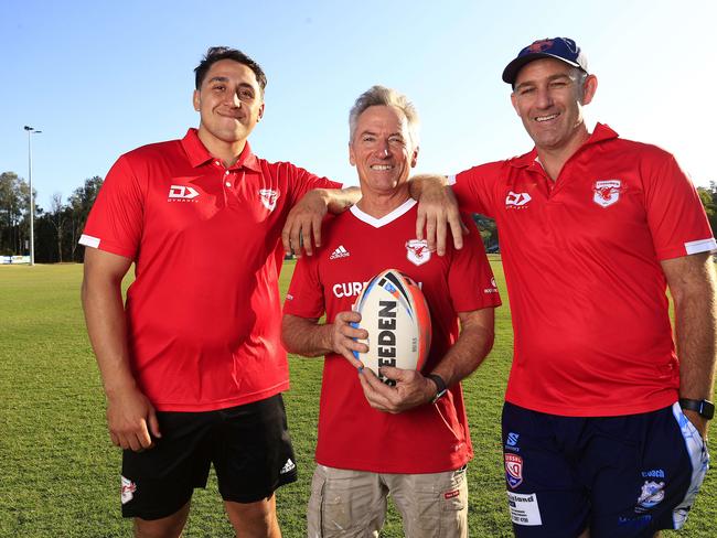 Currumbin coach Matt Geyer (right). Pic: Adam Head.