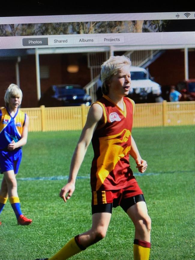 Sydney Swans star Isaac Heeney in his junior days at Cardiff Hawks in Newcastle. Picture: Supplied