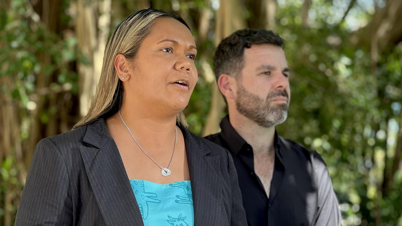 NT Labor Opposition Leader Selena Uibo and Shadow Attorney-General Chansey Paech. Picture: Fia Walsh.