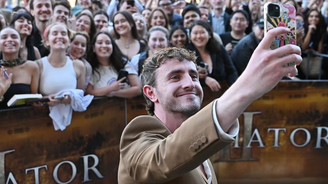 Paul Mescal at the Australian Premiere of Gladiator II. Picture: James Gourley/Getty Images