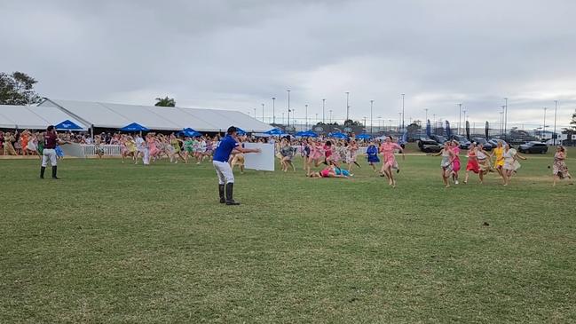 Women's dash at the Rockhampton Jaguar Land Rover Pop-Up Polo on June 3, 2023. Picture: Aden Stokes