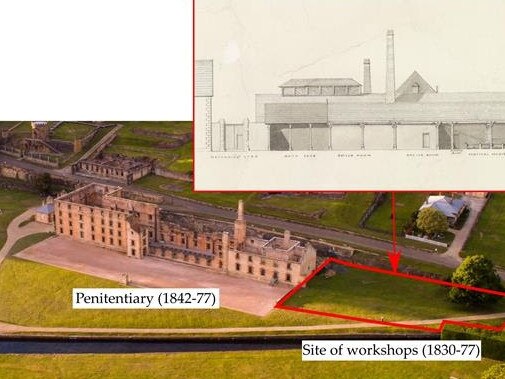 A team of archaeologists will begin excavating the former convict-period sites beside the iconic penitentiary at the Port Arthur Historic Site. Picture: SUPPLIED