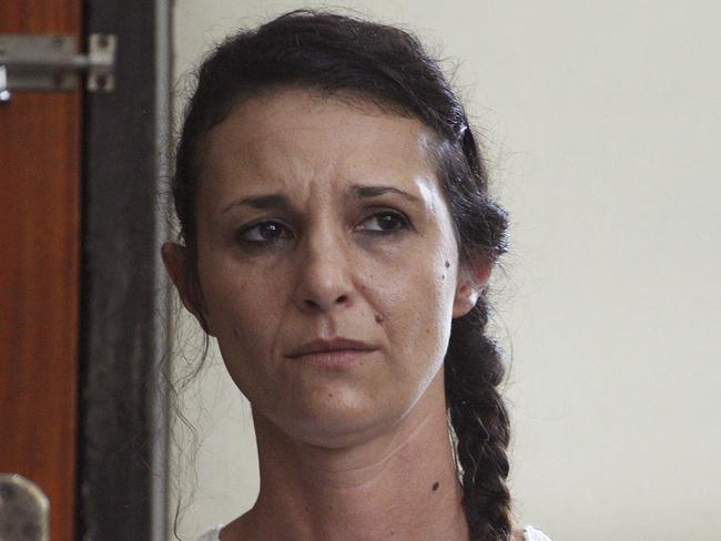Australian national Sara Connor sits in a courtroom as she listens to a witness during her trial in Bali. Picture: AP Photo/Firdia Lisnawati