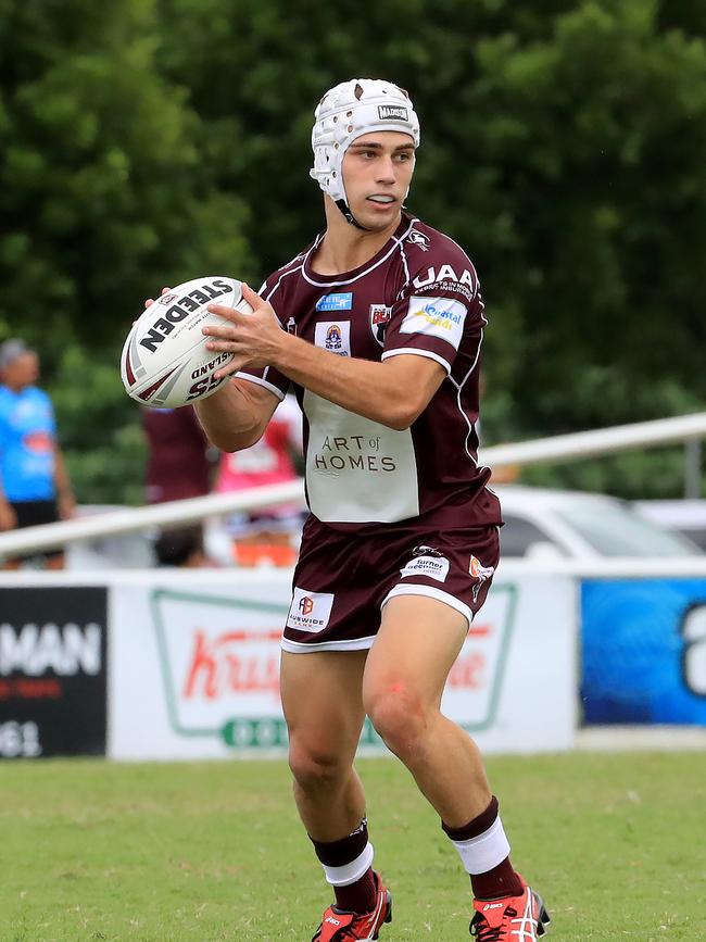 Jye Gray (Burleigh Bears) playing in round 1.Picture Scott Powick Newscorp