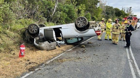 Units from CFA and SES attended the scene to assist. Picture: Facebook