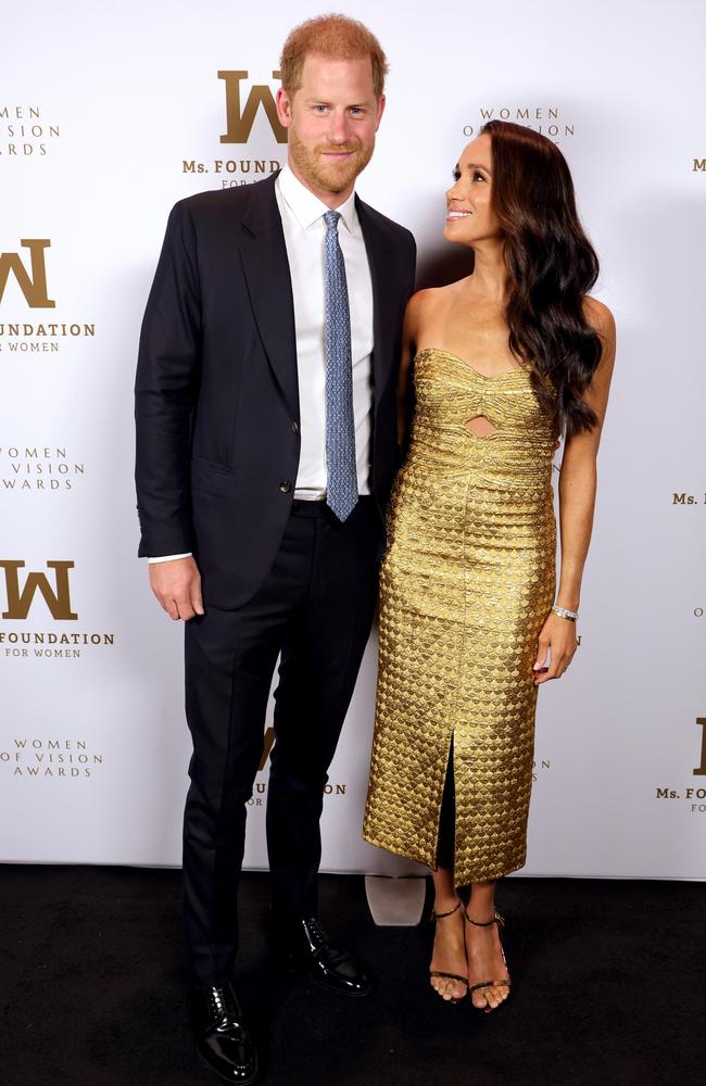 The Sussexes this month at the Ms. Foundation Women of Vision Awards in New York. Picture: Kevin Mazur/Getty