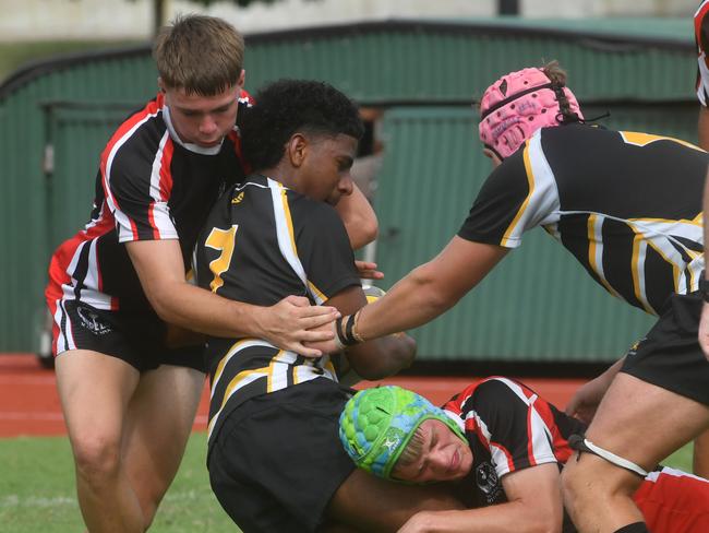 QLD Rugby Union State Championships (17-18 years boys) at the Townsville Sports Precinct. Saturday May 24. Wide Bay against Capricorn. Picture: Evan Morgan