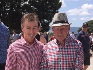Champion Kiwi jockey turned trainer Lance O’Sullivan with his late father Dave. Picture: supplied