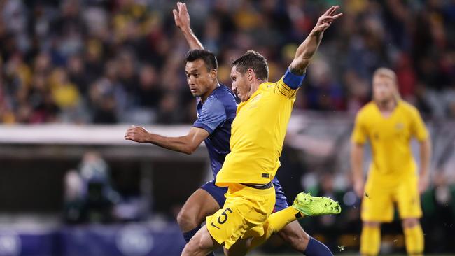 Milligan’s last appearance for the Socceroos came against Nepal in Canberra. Picture: Getty Images