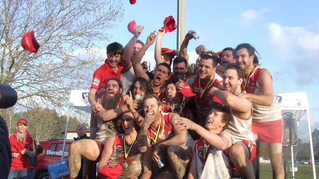 Brent Ohlin played in Federal’s 2016 Upper Murray premiership.