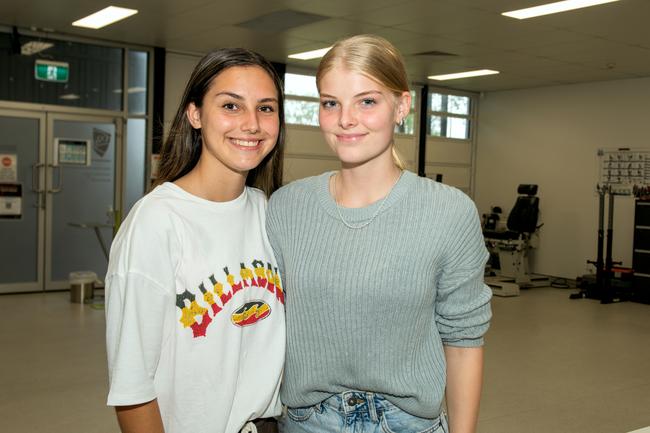 Cleo McLeod and Savannah Herrington from Mackay Christian College experience a day in the life of a uni student at CQUniversity's Mackay Uni Experience.Picture: Michaela Harlow