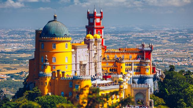 Palace of Pena in Sintra. Lisbon, Portuga.