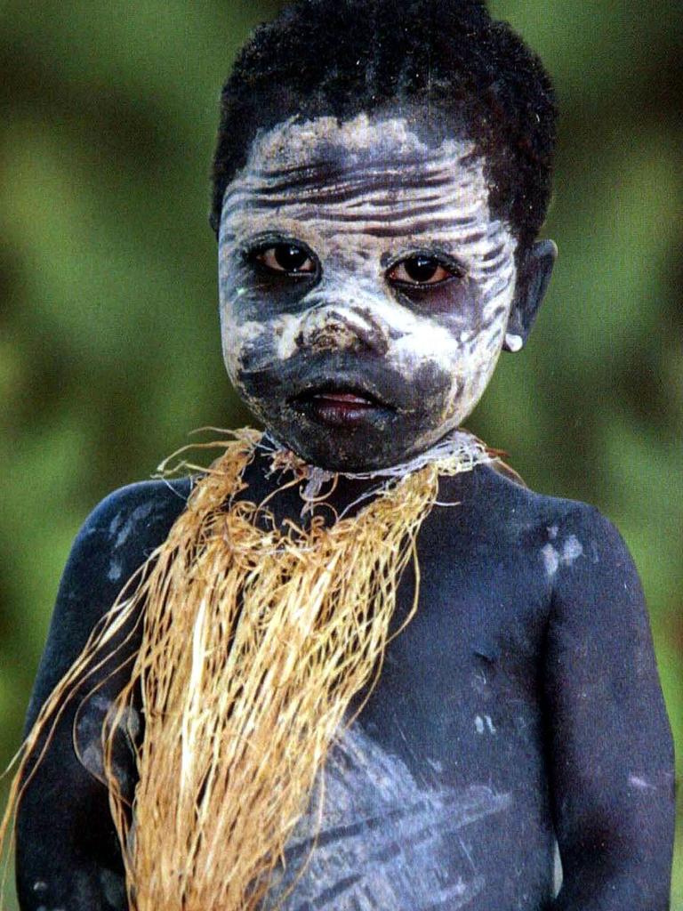 A Jarawa tribe boy, one of the five tribes in India's Andaman and Nicobar archipelago, which are on the verge of extinction. Picture: AP