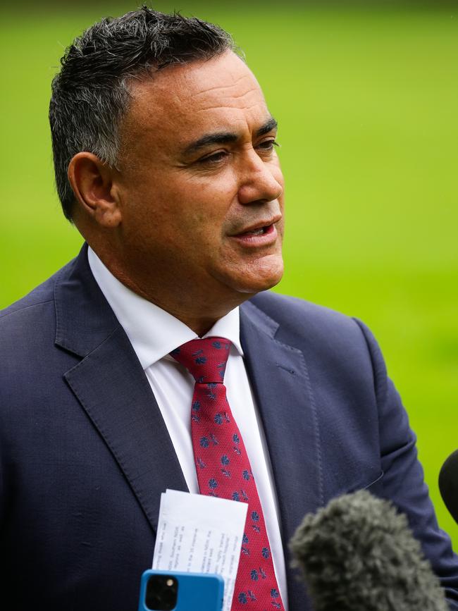 Deputy Premier John Barilaro announced the change on Tuesday morning. Picture: NCA NewsWire / Gaye Gerard