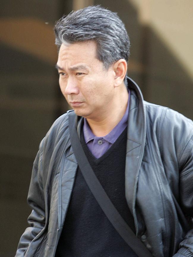 Abalone poacher, David Wei Meng Lee, then-48, and of Ashmore on the Gold Coast, outside the Supreme Court of Tasmania in Hobart in 2006. Picture: Supplied.