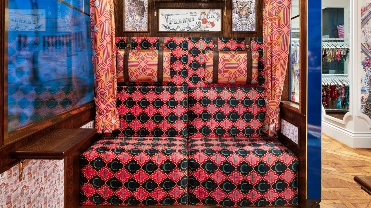 A Camilla Express sit-in train carriage, like this one at the brand’s Paramatta boutique, will be in the new store opening at Burnside Village store on May 29. Picture: Supplied