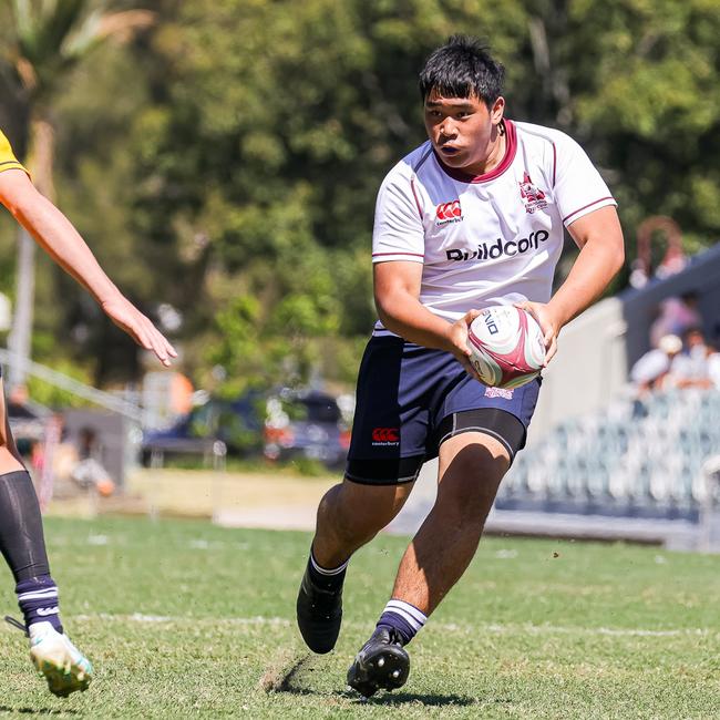 Buildcorp Emerging Reds Cup day one action between South East Queensland's Under-15s and Brisbane White Under-15s. Picture credit: QRU Media/ Erick Lucero.