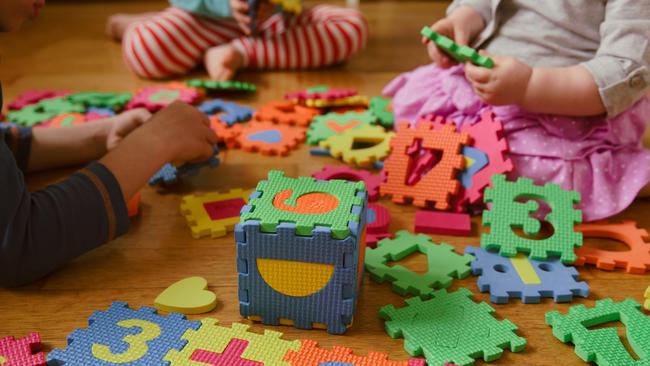 Kids playing at childcare.