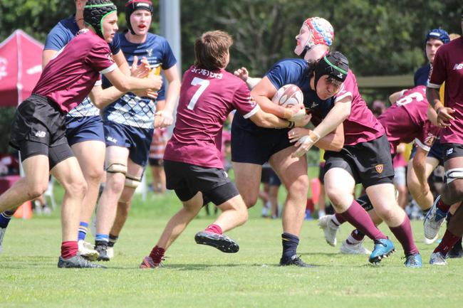 Ballymore Cup rugby action at the Albany Creek Brumbies Junior Rugby Union Club on Friday, April 12, 2024.