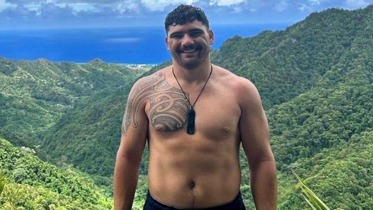 A slimmed down Dolphins centre Valynce Te Whare went hiking in New Zealand over Christmas. Pic: Supplied