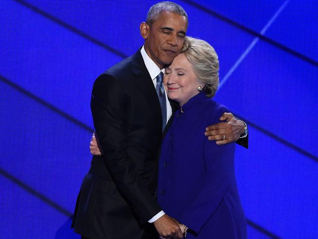 Former US president Barack Obama and former Democratic presidential nominee Hillary Clinton both had explosive devices sent to them through the mail this week. Picture: AFP Photo/Saul Loeb